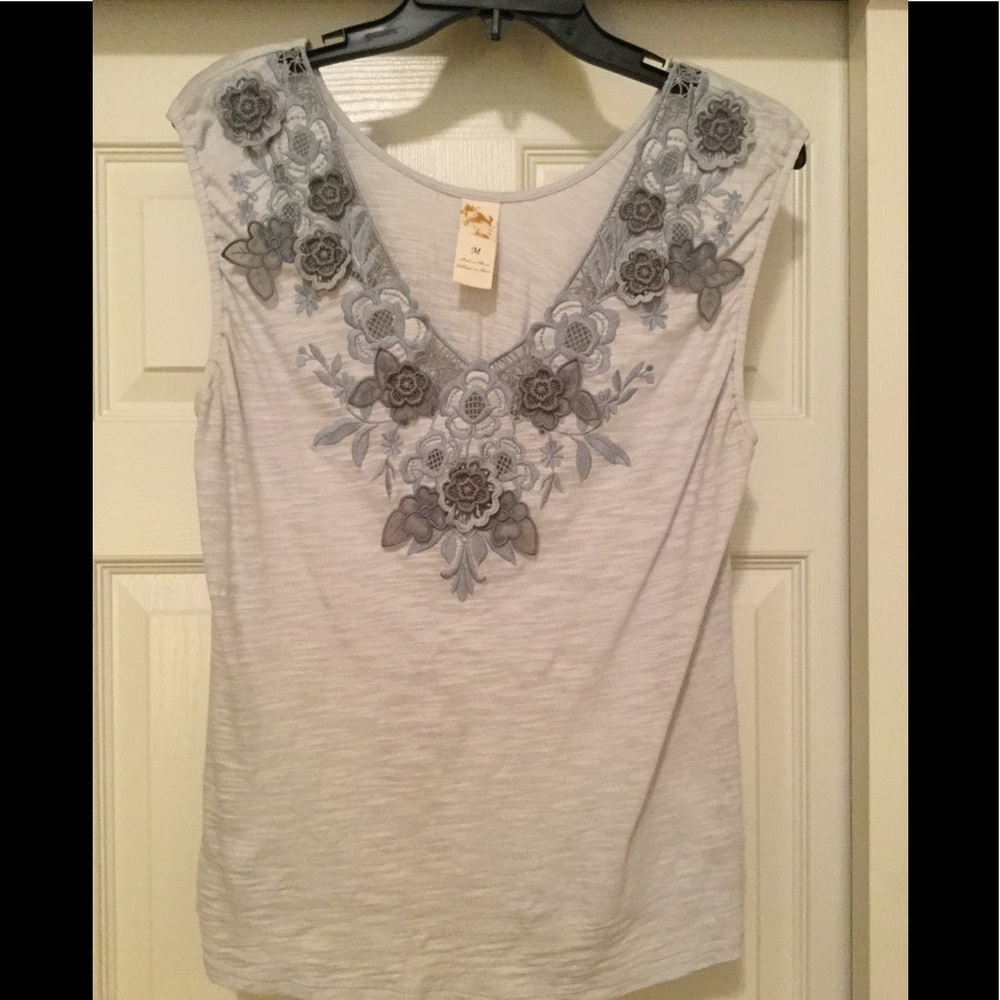 Anthropologie Applique Top